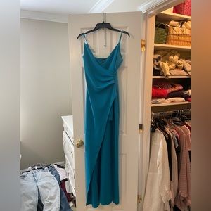 Turquoise blue gown